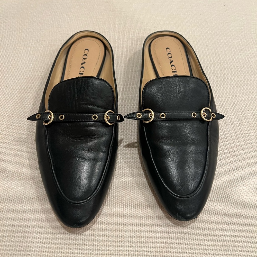 Coach-Irene leather Mule Black 8.5 B - Picture 7 of 12